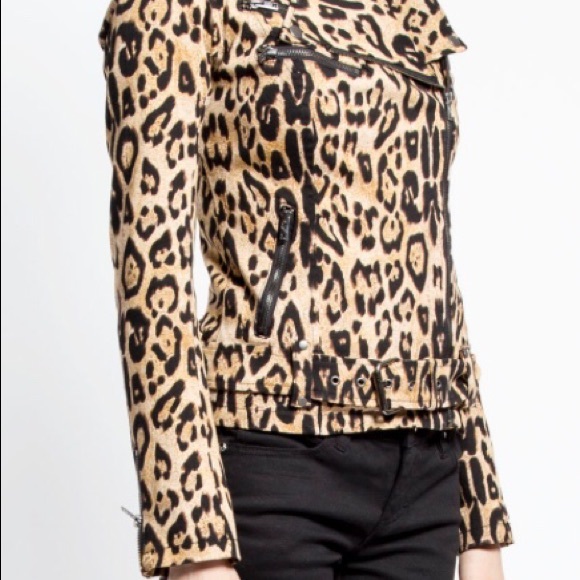 Tripp NYC Leopard Wild Child Moto Jacket NWT Small - Picture 2 of 5